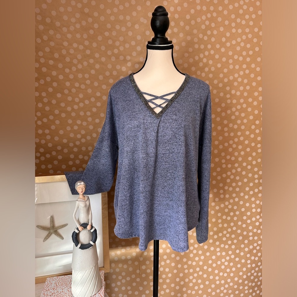 Jennifer Lopez Pullover Blouse Long Sleeve L